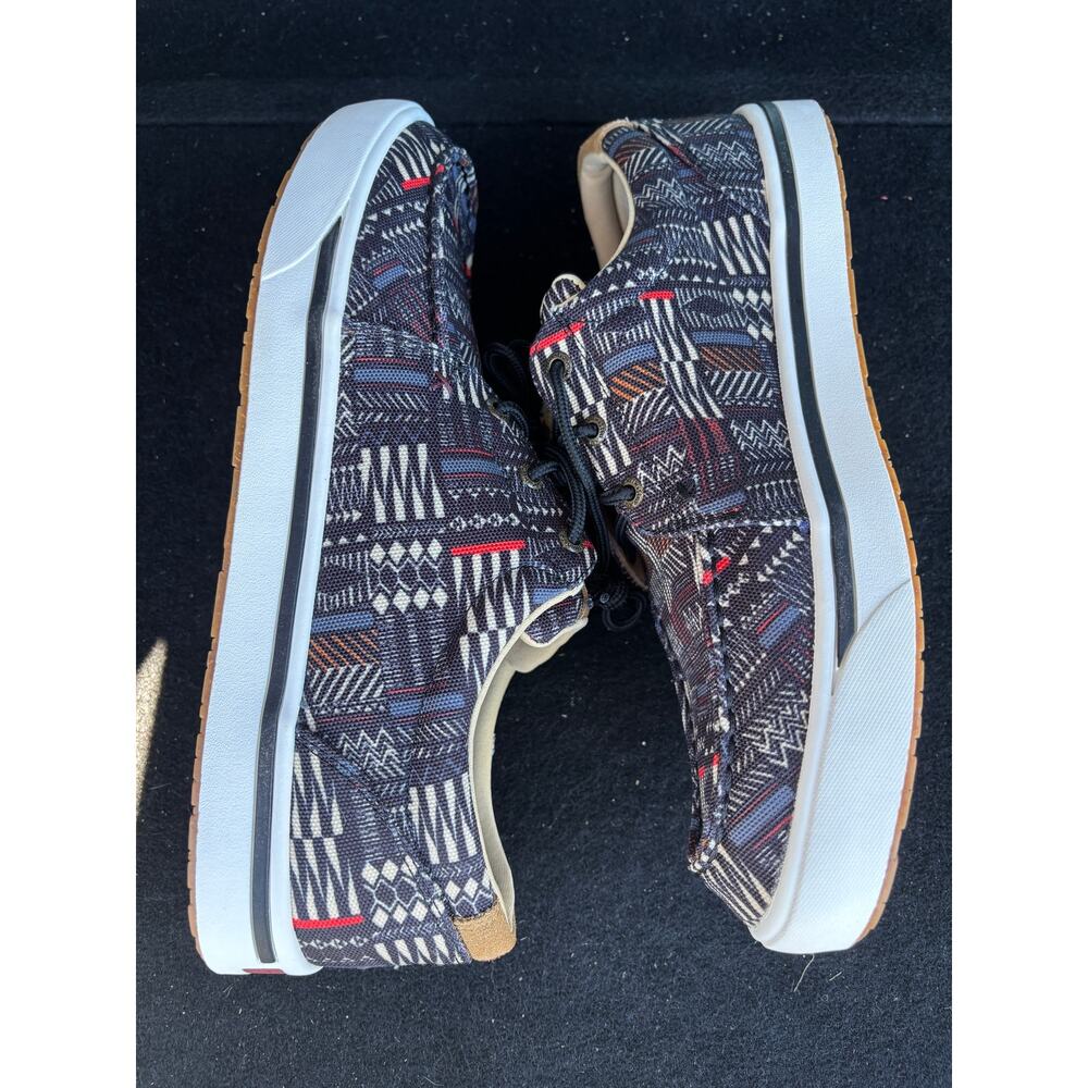 Twisted X Mens Kicks MCA0051 Black Multi Southwestern Canvas Sneakers Size 10